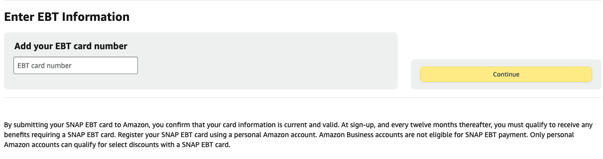 Does Amazon Accept SNAP EBT Card Disability Benefits Help